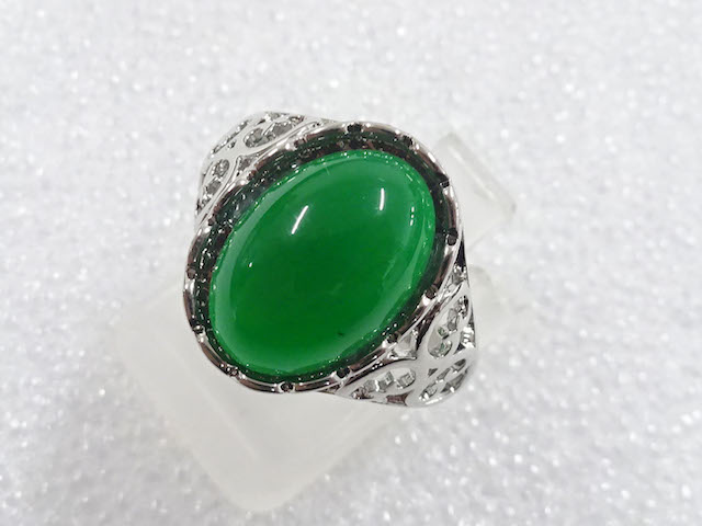 JAPANESE KIMONO / ANTIQUE COLORED STONE RING (SIZE 11)